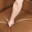 Chaise longue moderne en similicuir brun