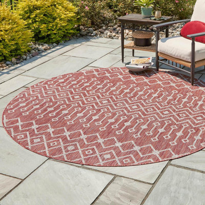 Tapis rouge rouille intérieur / extérieur Julieta