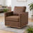 30.5" W Upholstered Comfy Swivel Club Chair-1985077489