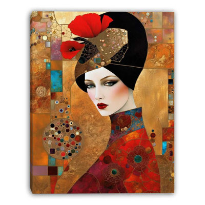 «Scarlet Fan», art mural sur toile tendue