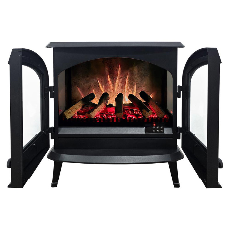 Modern Ember Harlowe 26-in Smart Electric Fireplace Stove Heater, Black