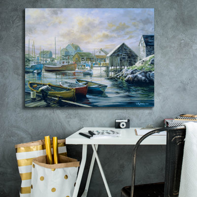 «Good Catch For A Lazy Day» par Nicky Boehme, art mural sur toile, 34 po x 26 po