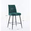 Ensemble de 2 chaises de bar réglables en velours vert-276059573