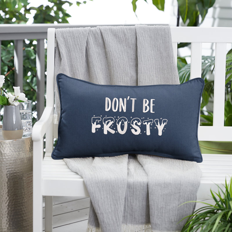 Embroidered Sunbrella® Outdoor Throw Pillow