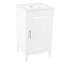 Meuble-lavabo de salle de bain avec lavabo - Finition peinte et poignée dorée-969074866