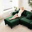 Canapé Boucle 3 avec pieds élégants et cylindriques et dossier moelleux pour un canapé modulaire en tissu de relaxation, rembourré en mousse dense et moderne-121106232