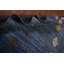 Tapis oriental marocain bleu à motif géométrique bleu 12 x 18