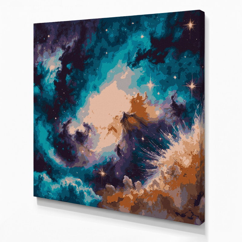 Art mural sur toile mauve, Space James Webb, H 12 po x l 12 po