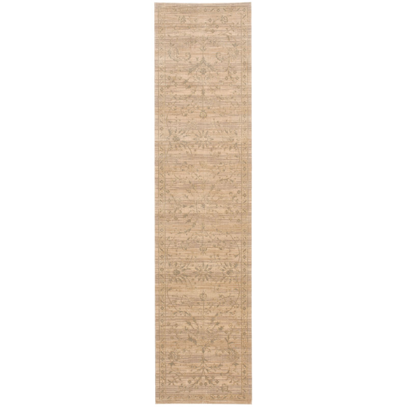 Tapis à motif oriental sable Garnica, Tapis de couloir : 2 pi 5 po x 10 pi
