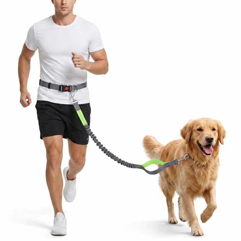 Hands-Free Elastic Dog Leash with Adjustable Waistband, Durable Reflective Design & Breathable Mesh Fabric for Dog Walking, Jogging, Breathability