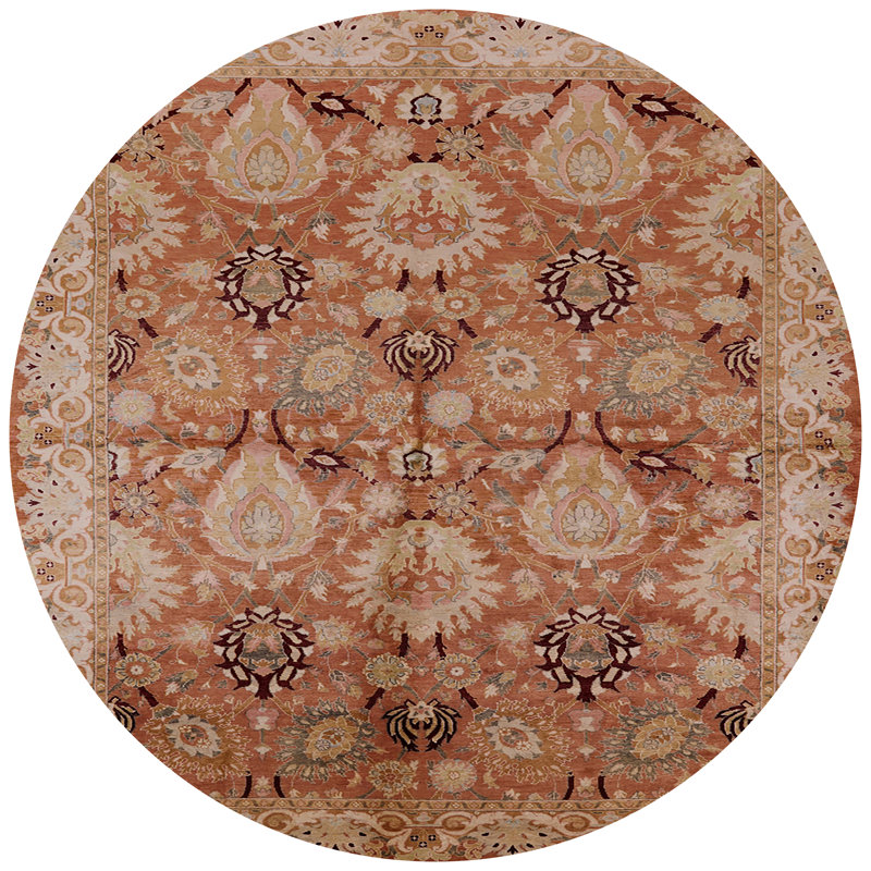 Paley Oriental Indoor Rug, Round 8'