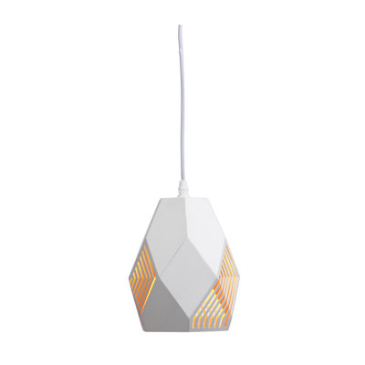 Letson 1 - Light White/Gold Dome Pendant