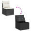 Ensemble de canapé modulaire en rotin PE noir 5 pièces Vidaxl
