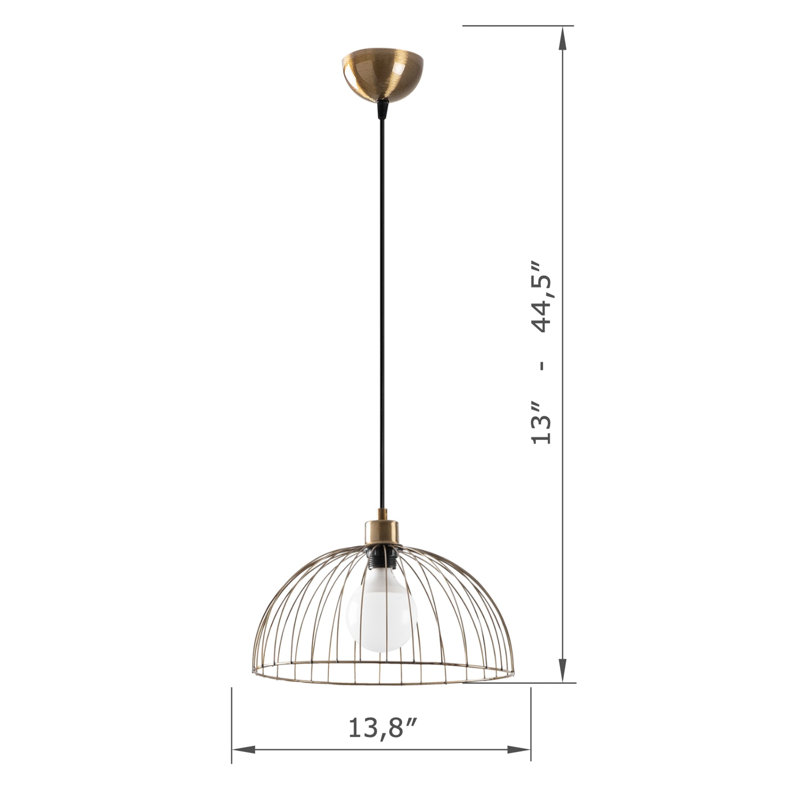Luminaire suspendu simple à hauteur réglable