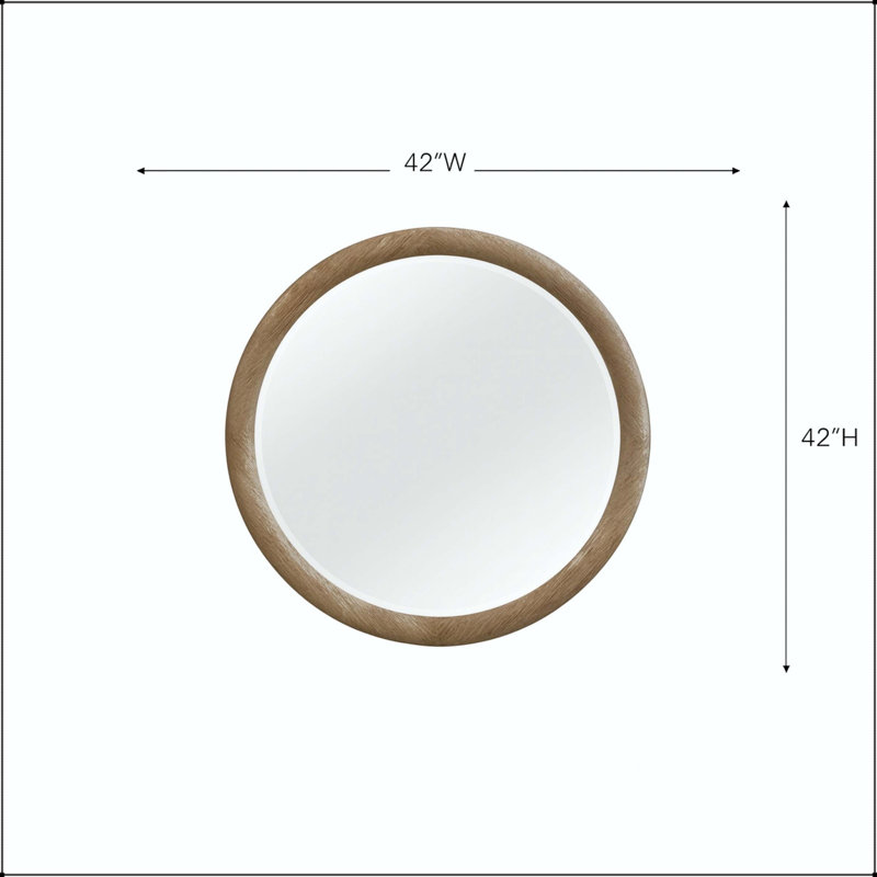 Miroir rond English Oak