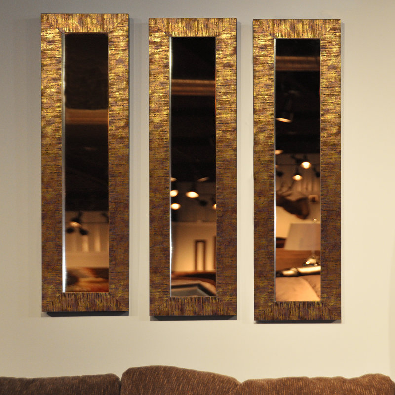 Ballinger Wood Flat Wall Mirror, 9.5" H x 30.5" W