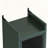 Dark Green 4-Tier Glass Door Storage Cabinet