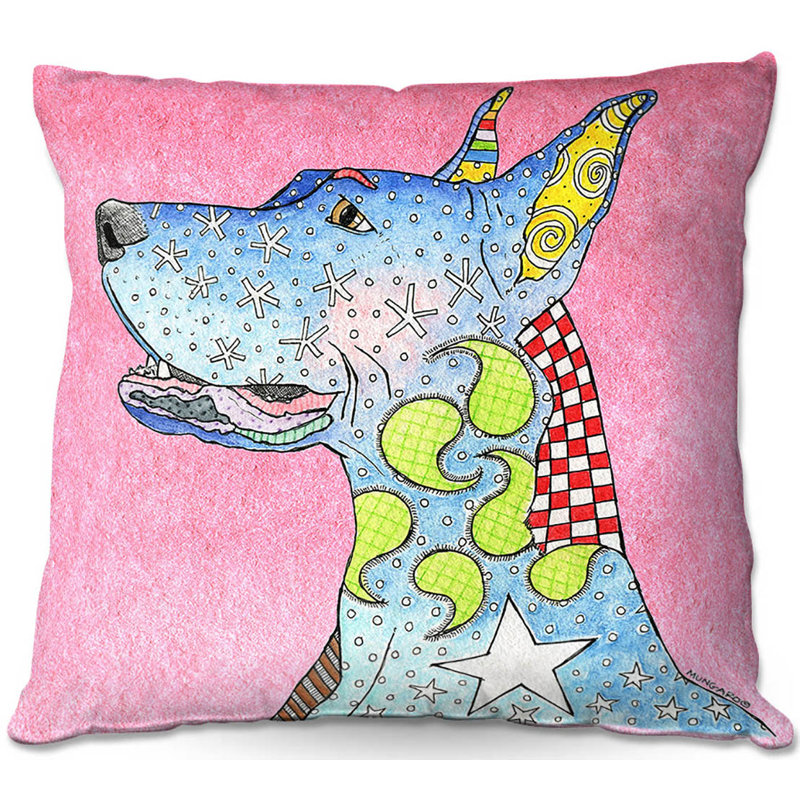  Coussin Couch Great Dane, 16 po x 1 po, Rose