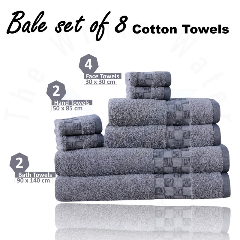 100% Cotton Mulit-Size Set, Silver