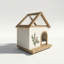 Maison pour chat en cèdre avec toit en acrylique FSC
