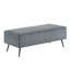 Banc rembourré en velours côtelé