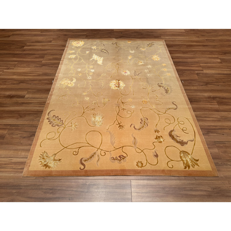 Tapis en laine beige noué à la main Original Original
