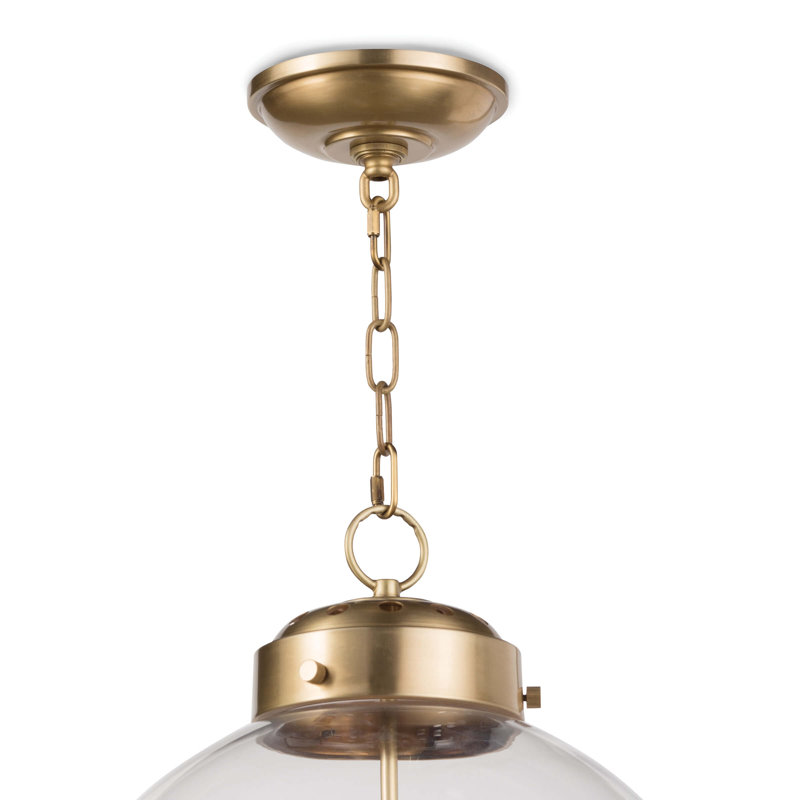 Globe Pendant, Natural Brass