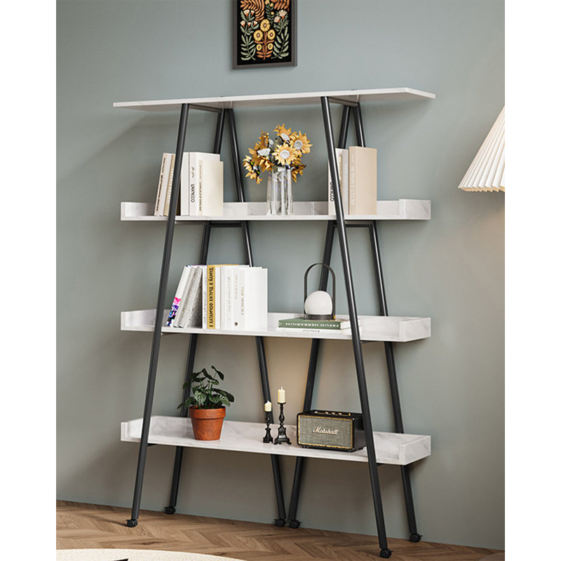 Bibliothèque moderne et moderne, H 59,1 po x l 39,4 po x P 11,8 po, Blanc
