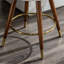 Tabouret pivotant à hauteur de comptoir pivotant à 360 ° de style Mid-Century blanc - moderne, revêtement, ton de bois brun