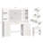 49.2" Makeup Vanity With 8 Drawers & Power Outlet And Glass Top 