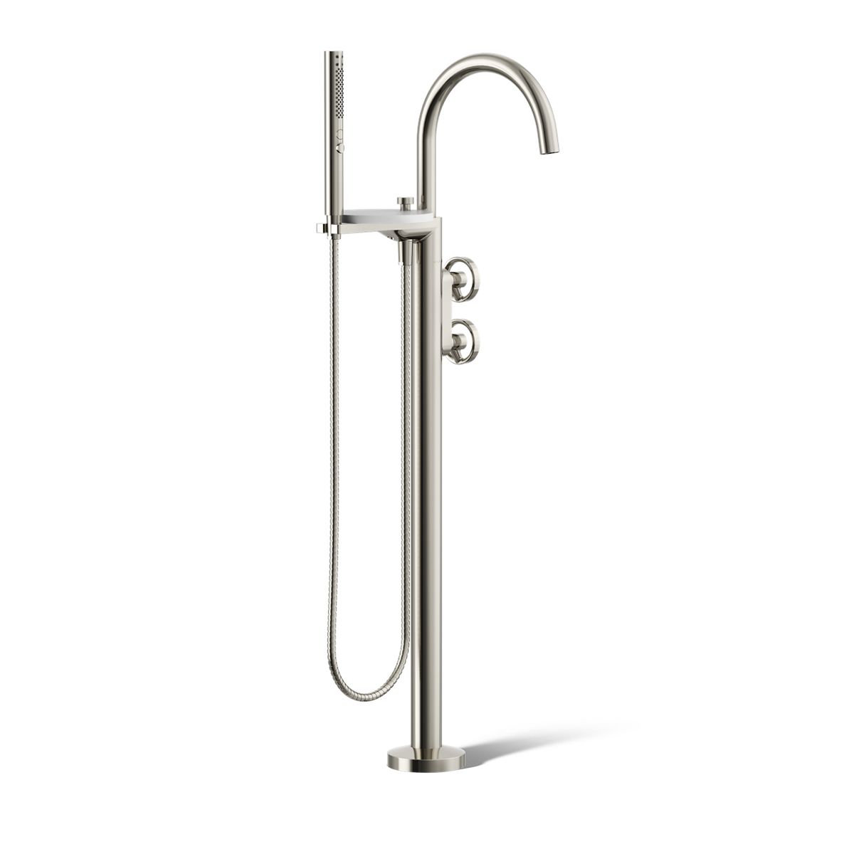 Kohler Components Floor-Mount Bath Filler Trim With Industrial Handles ...