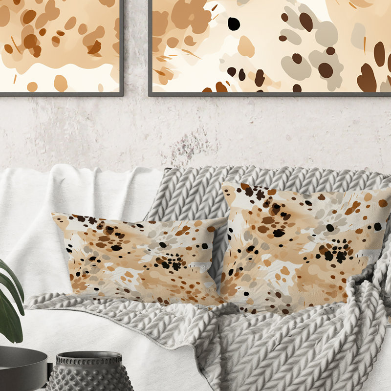 Abstract Paw Print Patterning III - Coussin décoratif, H 16 po x l 16 po