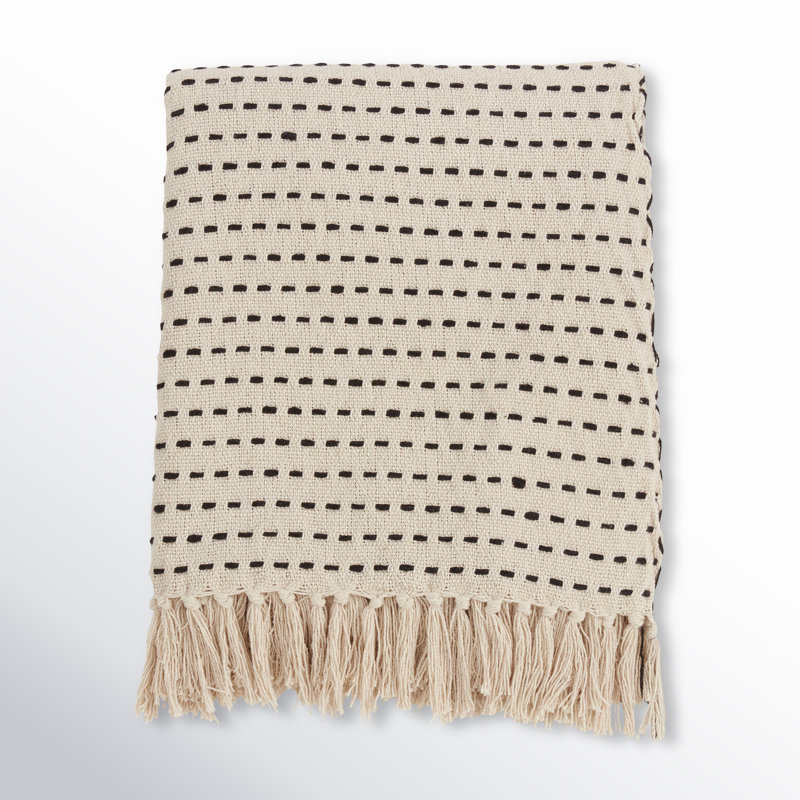 Fairdale Dashed Line Stitch Cotton Throw