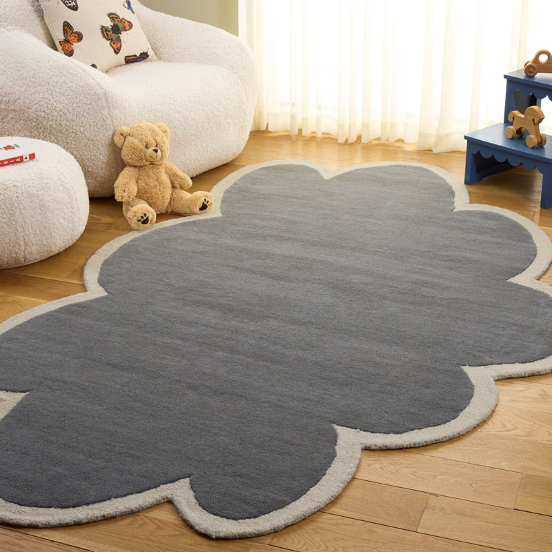 Tapis en laine touffeté à la main Walsall, Nouveauté 5 pi x 8 pi
