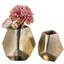 2 Pieces Crombach Gold Brass Metal Table Vase Set