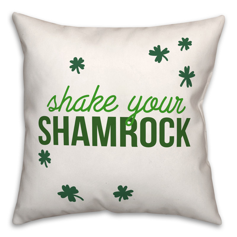 Coussin Shake Your Shamrock 2, 16 po x 16 po