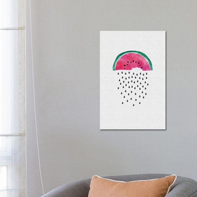 Watermelon Rain by Orara Studio - Wrapped Canvas Print