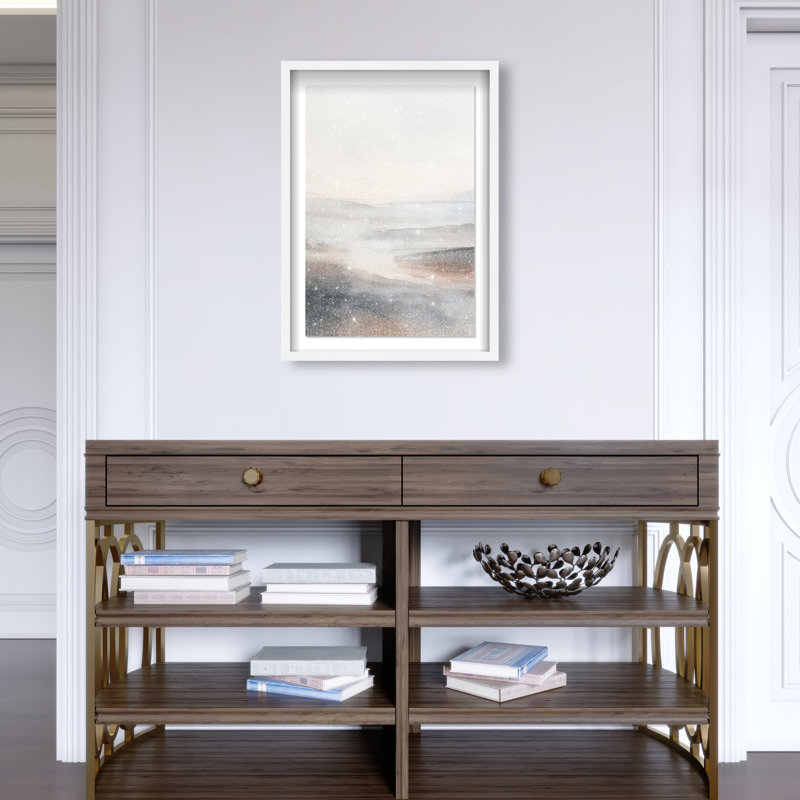 Desert Mirage Shadowbox Abstract Print by Oliver Gal, Black Frame, 10 x 15, 25.5"H x 17.5"W, White Frame