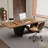 Nut-Brown Rectangular Solid Wood Writing Desk-2024688565
