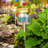 Butterfly Jar Black Solar Powered Integrated LED Glass Pathway Light Pack