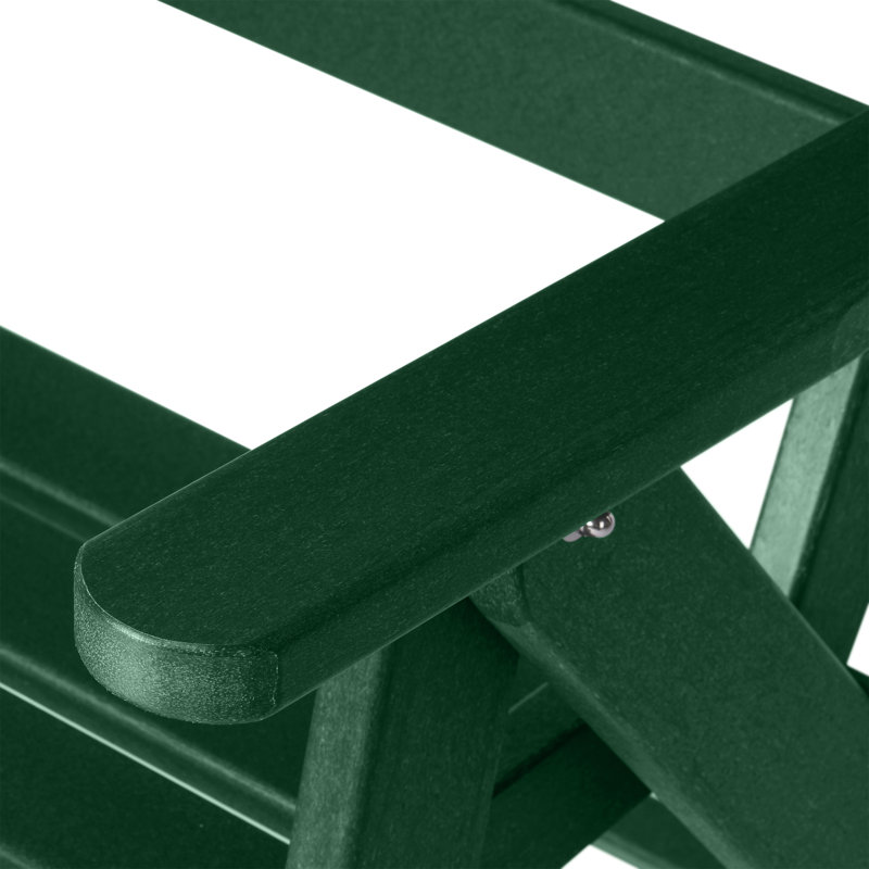 Ensemble repas 6 pièces avec banc Laguna, Vert foncé