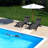 Melisa Poolchairs Patio Chaise Lounge Set With Headrest, 5-Level Adjustable Sunbathing Tanning Poolside Recliner Chairs With Side Table For Outdoor Beach 4 Chairs And 2 Tables-109050401