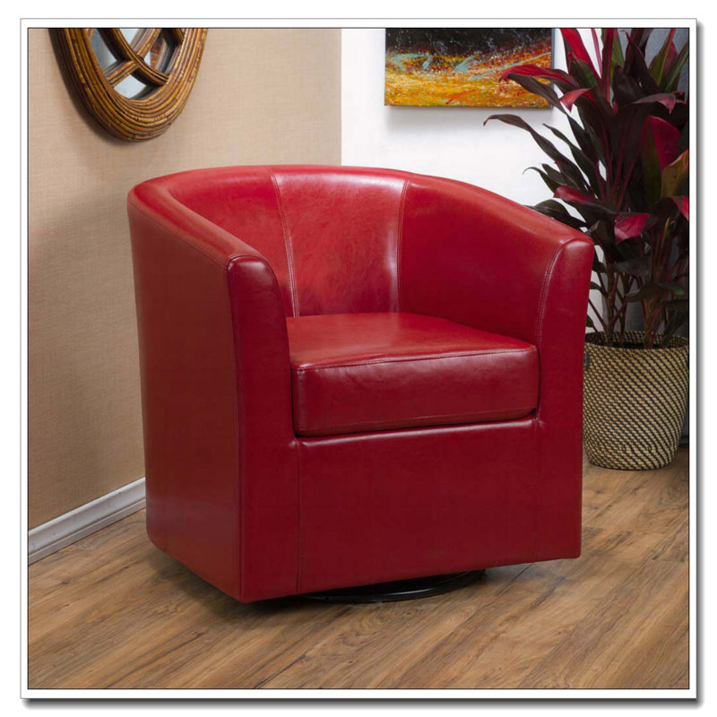 Fauteuil d'appoint pivotant, Rouge