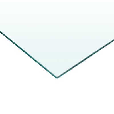 Plateau rectangulaire en verre trempé de 47,2 x 23,6 po, se brisant en granules de 3/8 po d'épaisseur et de 23,6 po de largeur, un bel ajout à votre pièce