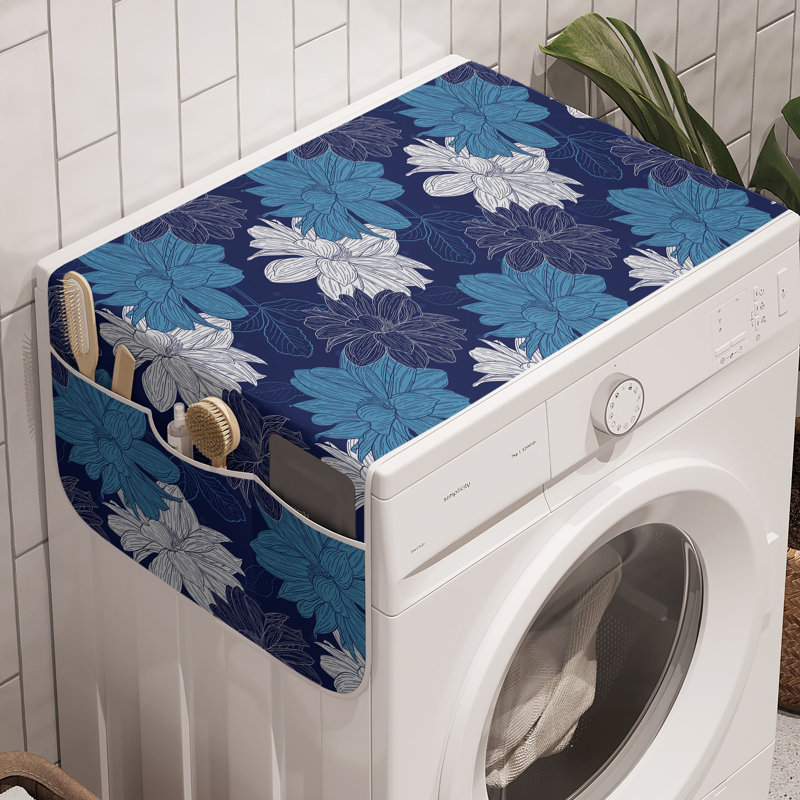 East Urban Home Nature Washing Machine Organizer Pack of 2 47" x 18.5" Dark Lavender and Blue Grey