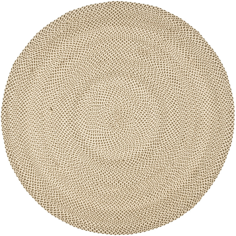 Garbrand Hand Woven Cotton Solid Color Rug, Round 6'