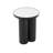 Cole And Grey Side End Accent Table With White Marble Tabletop