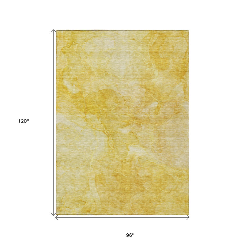 Tapis intérieur / extérieur 8 pi x 10 pi jaune lavable nautique
