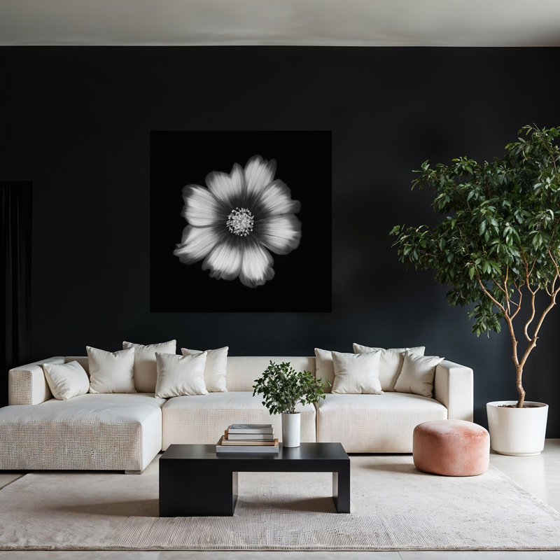 Art contemporain Art floral contemporain, H 48 po x l 48 po