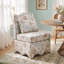 Fauteuil d'appoint rembourré Colette à dossier festonné-871667541